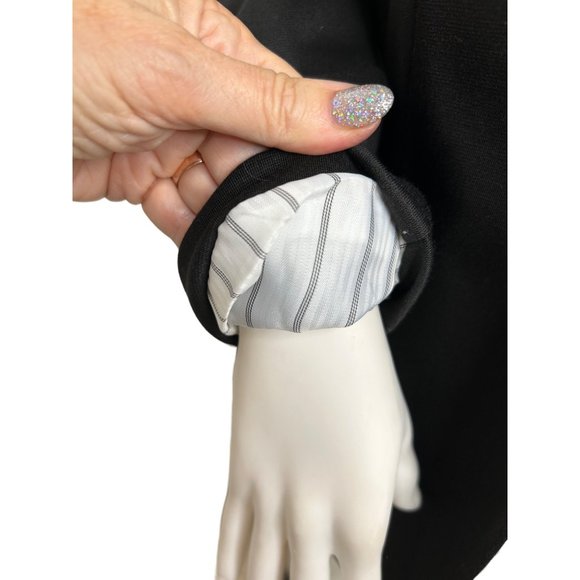 Suzy Shier Women’s Blazer Black M Vintage Shoulder Pads Button Princess Seams - Picture 12 of 16